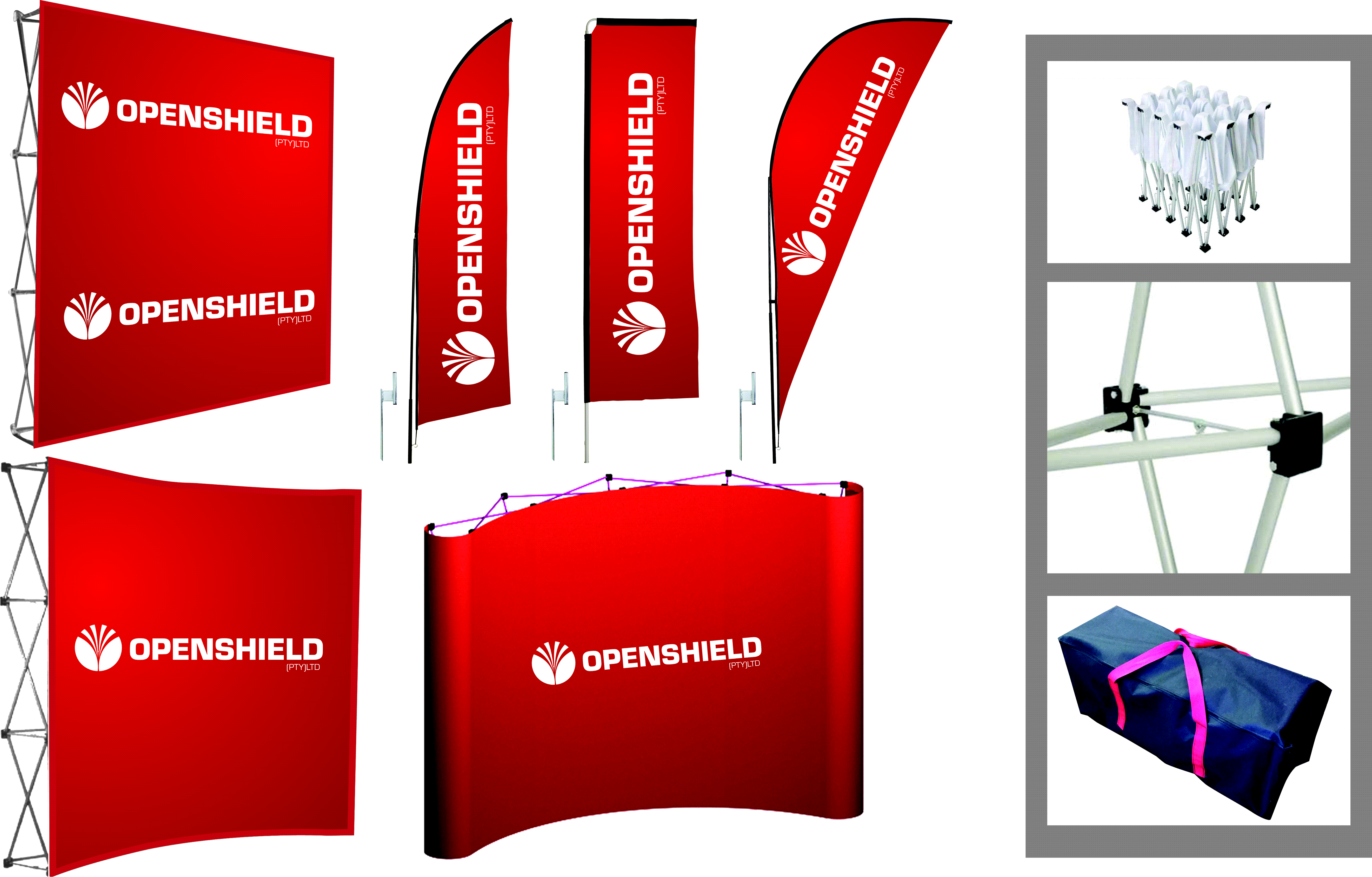 Sharkfin, Telescopic, Arc, Wall Banner and Curved Wall Banners